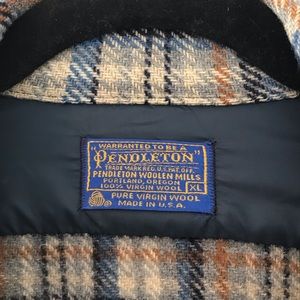 Vintage Pendleton Plaid Wool Shirt XL